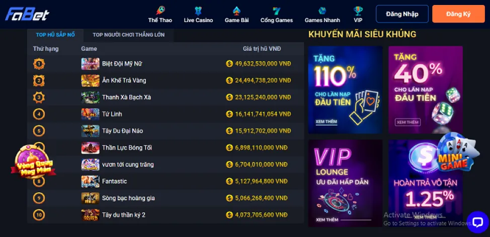 Giao diện gameplay bắn cá QGwin